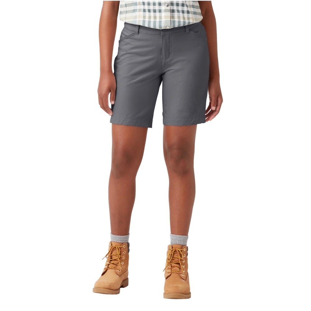 Dickies Womens 24 Cooling Temp-iQ Performance Workwear Shorts Graphite Gray